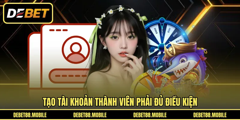 Tạo tài khoản thành viên phải đủ điều kiện 